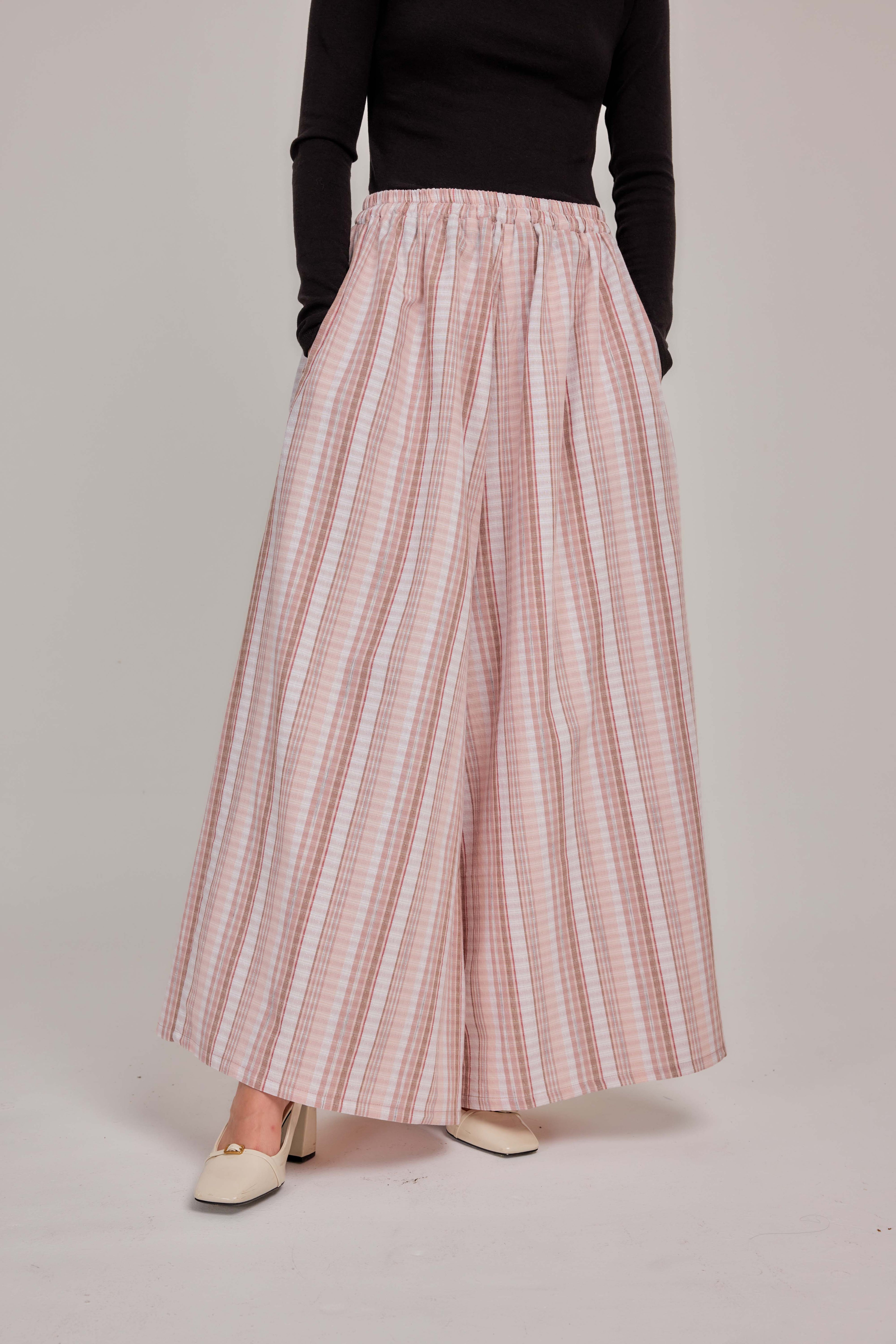 07 - Soft Peony -  Wide High Waist Pants