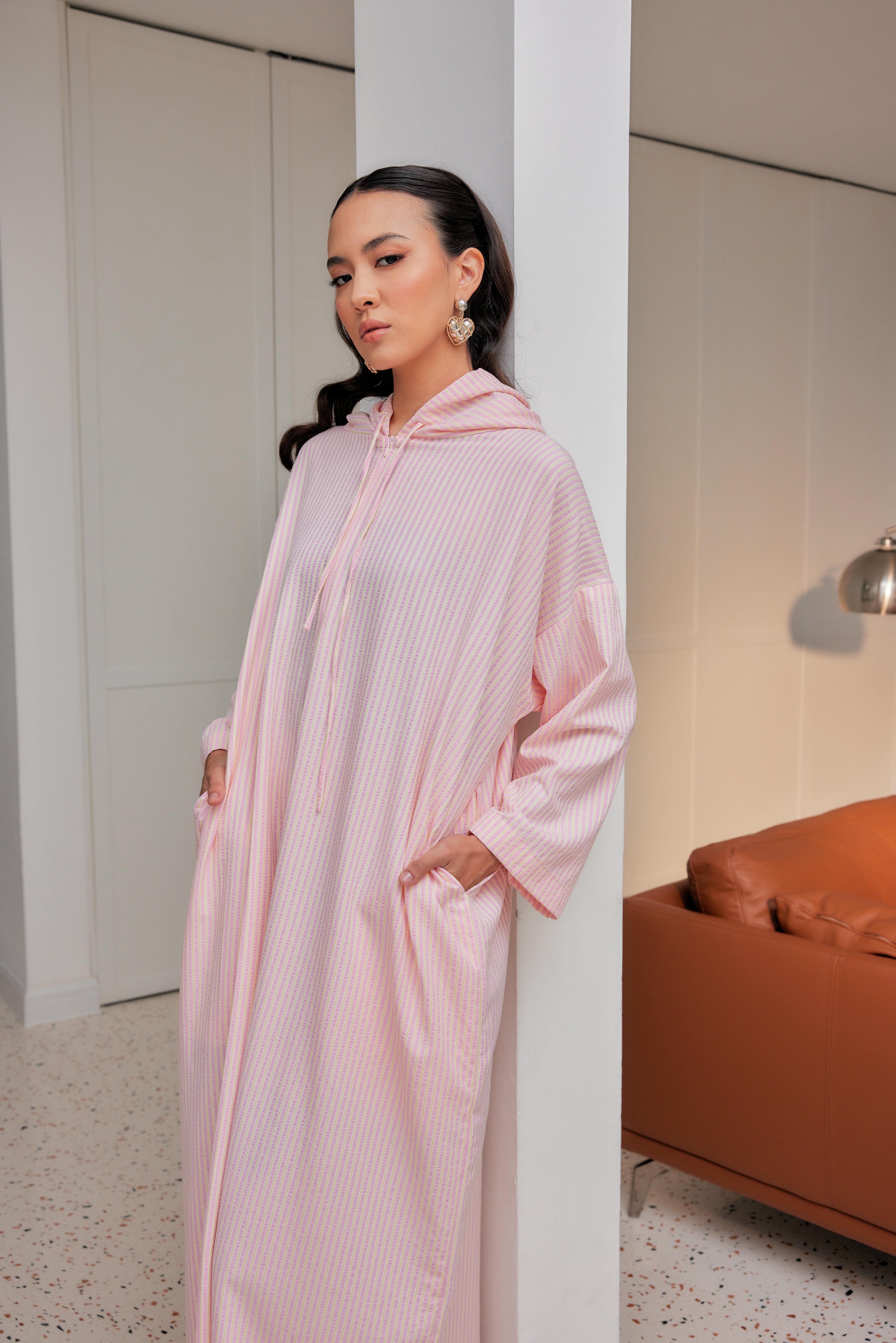 Striped Hoodie Dress