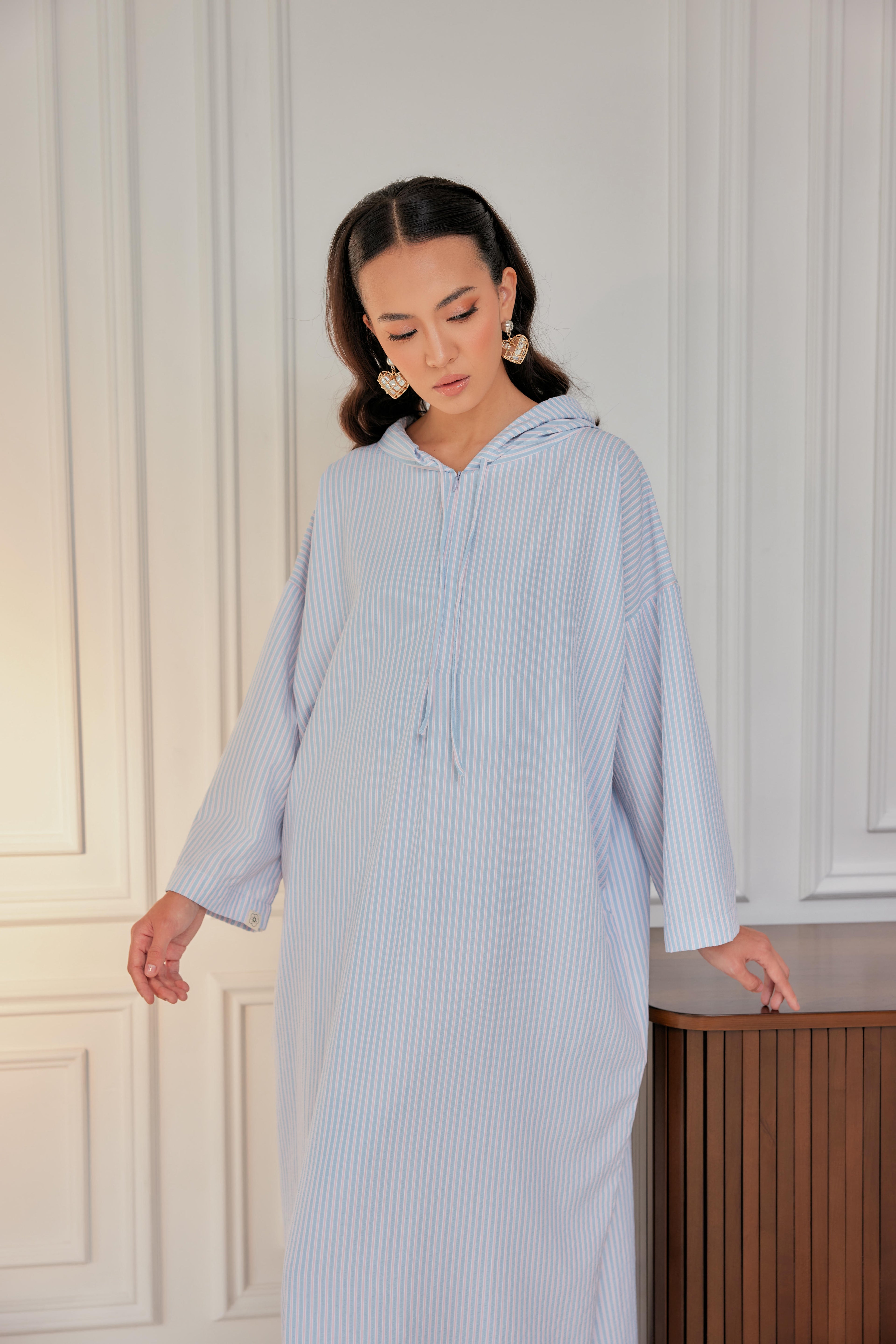 Striped Hoodie Dress