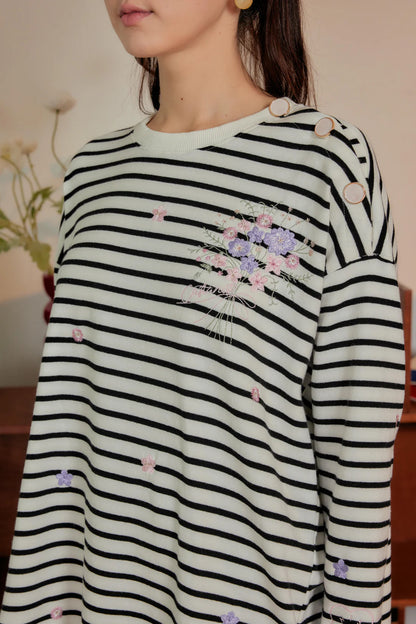 Marinière Striped Embroidered Cotton Tee - Original