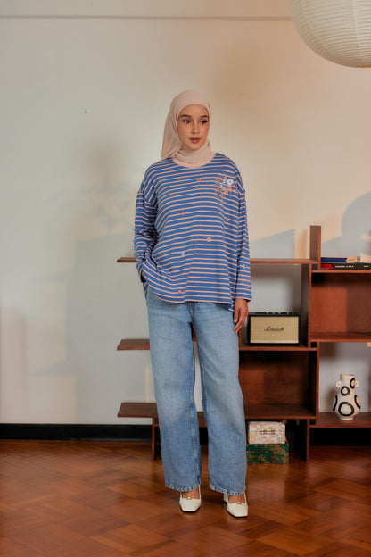 Marinière Striped Embroidered Cotton Tee