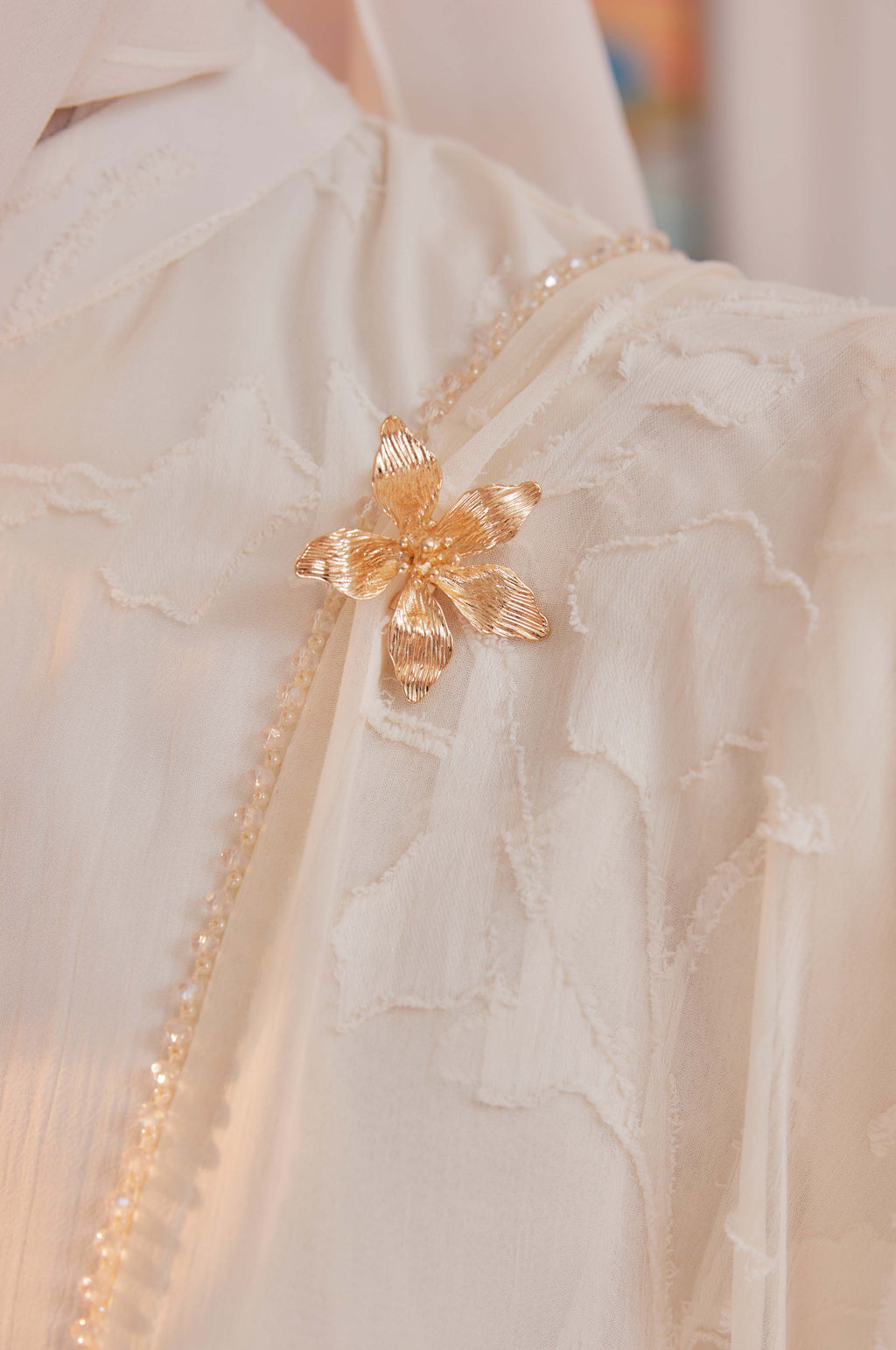 Indah Pelangi Kebarung in Cendana Perang – The Beaded Edition, Fully Lined