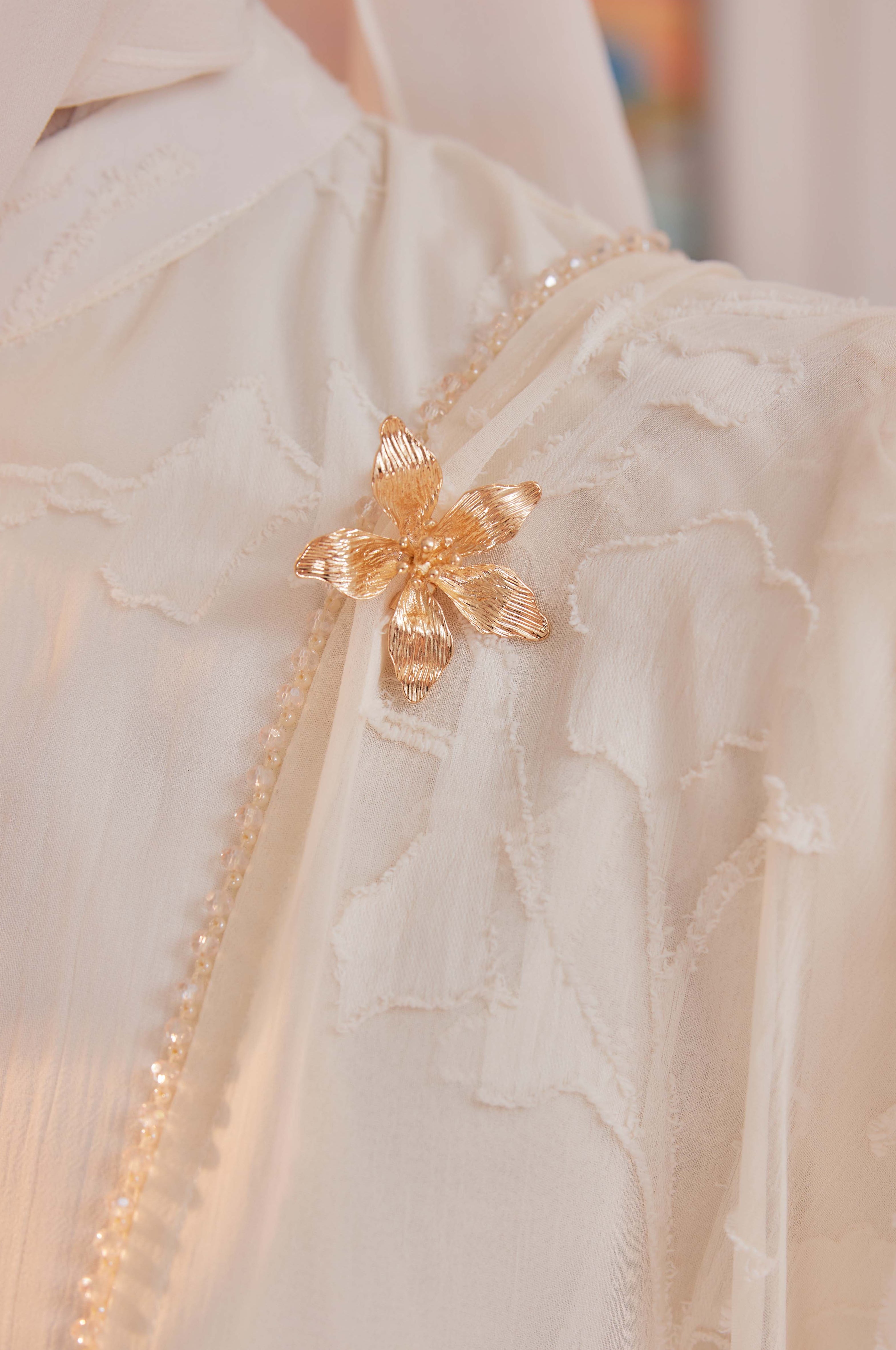 Indah Pelangi Kebarung in Cendana Perang – The Beaded Edition, Fully Lined