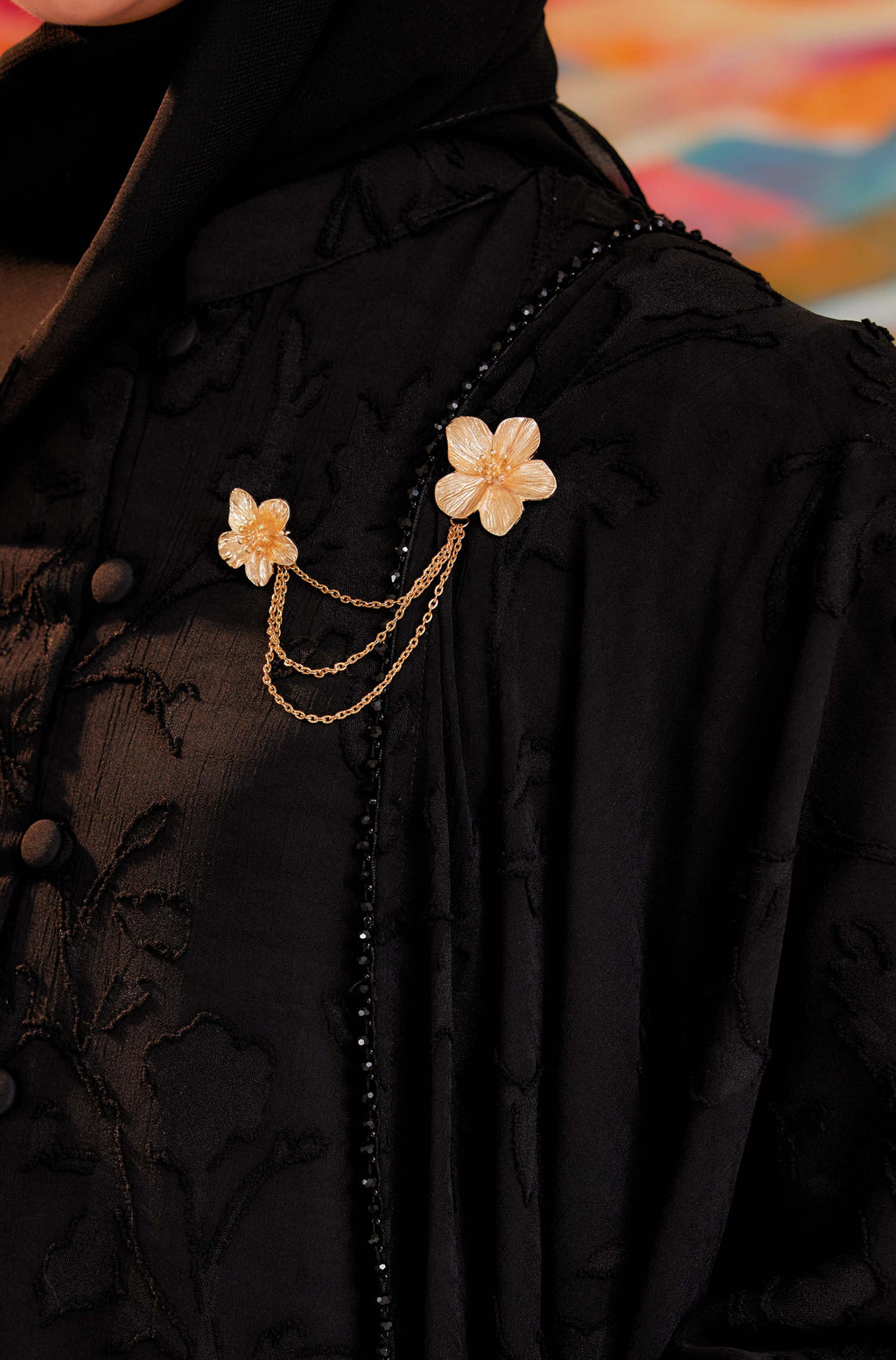 Indah Pelangi Kebarung in Hijau Zaitun – The Beaded Edition, Fully Lined