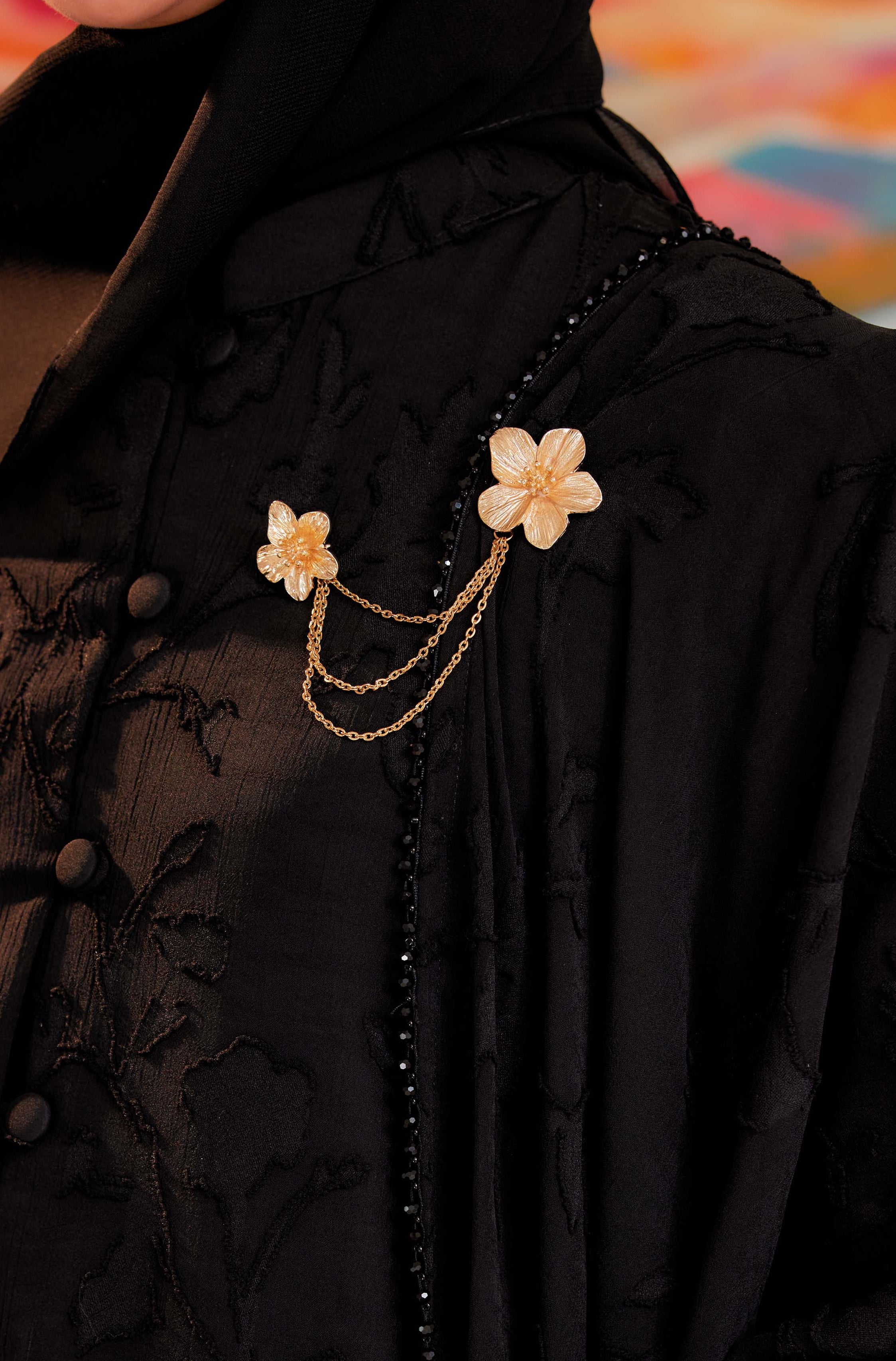 Indah Pelangi Kebarung in Cendana Perang – The Beaded Edition, Fully Lined