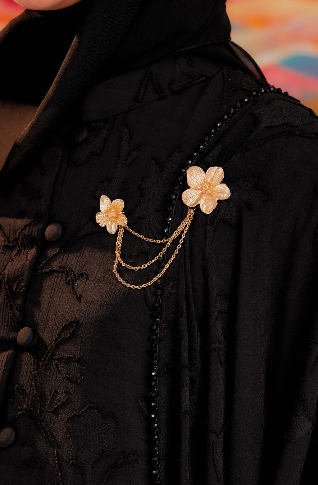 Indah Pelangi Kebarung in Ungu Telang – The Beaded Edition, Fully Lined