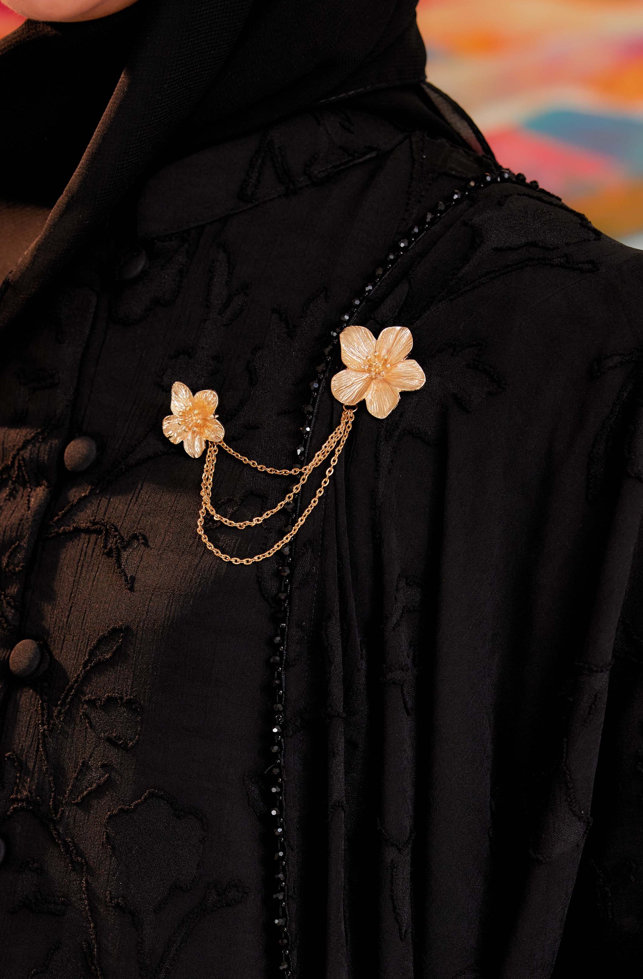 Indah Pelangi Kebarung in Bayu Biru – The Beaded Edition, Fully Lined