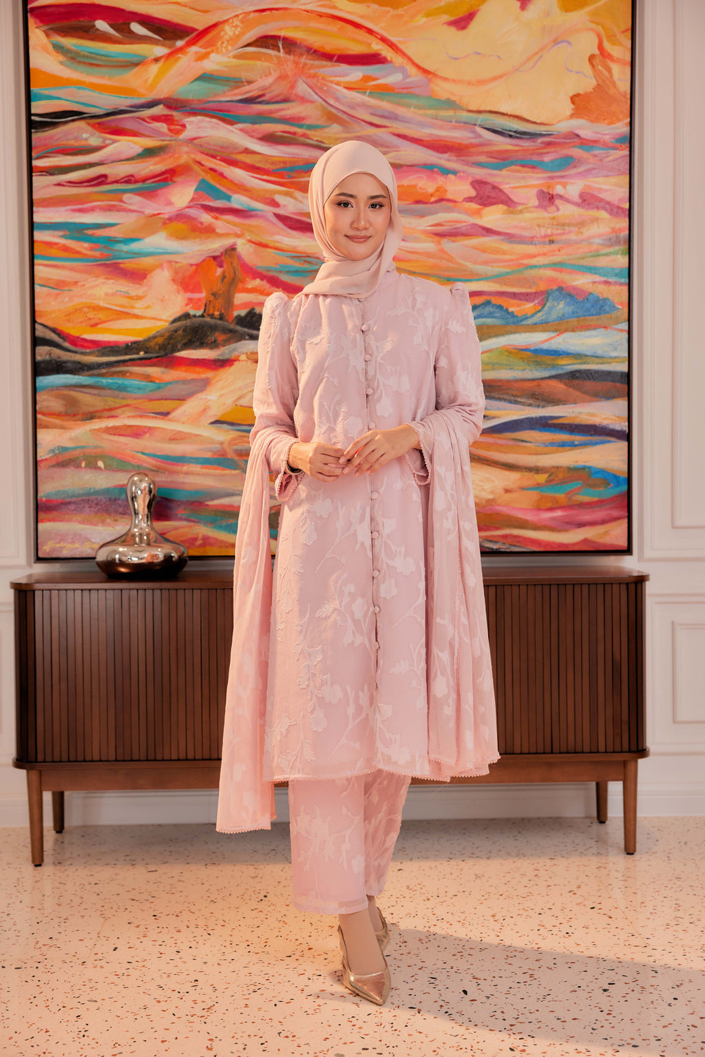 Indah Pelangi Kebarung in Jambu Air – The Beaded Edition, Fully Lined