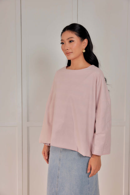 Striped Embroidered Cotton Relaxed Reversible Tee