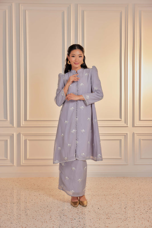 Perak - Mutiara Embellished Kebarung Set (Full Lining)