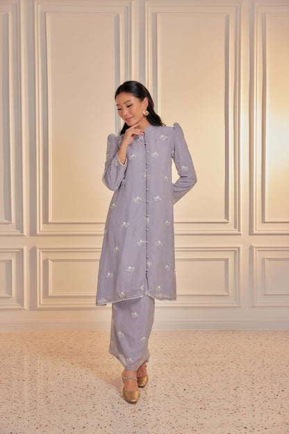 Perak - Mutiara Embellished Kebarung Set (Full Lining)