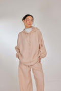 03 - Sahara - Pure Hemp Linen Button-Up Hooded Jacket