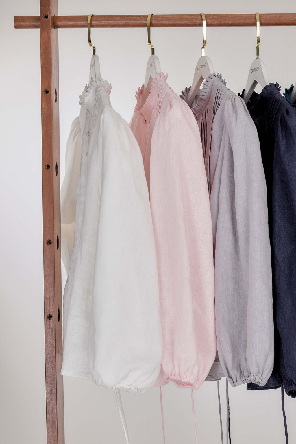 14 - The Daydream Tie-Waist Pure Linen Top in Penelope Pink