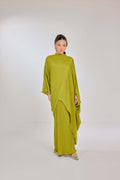 03 - Pistachio - Chanela Full Sleeve Kurung with Pleated Skirt Set (Copy)