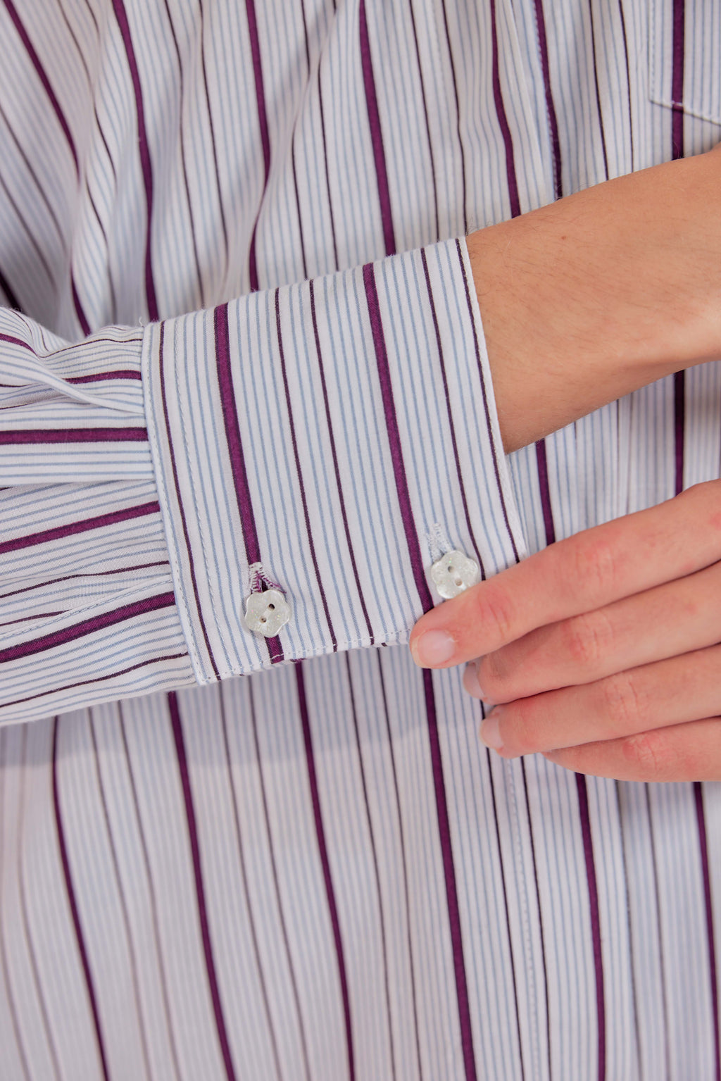 100% Cotton Striped Shirt Dress - Classic Layer Cake