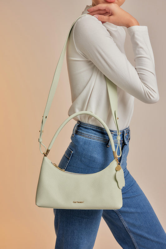 The Iconic Leather Bag - Mint Hint