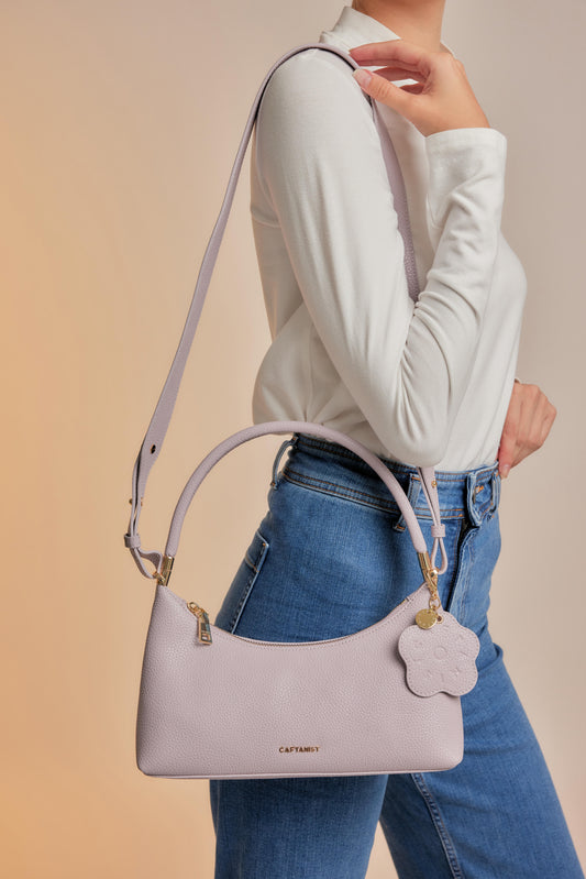 The Iconic Leather Bag - Lavender Frost