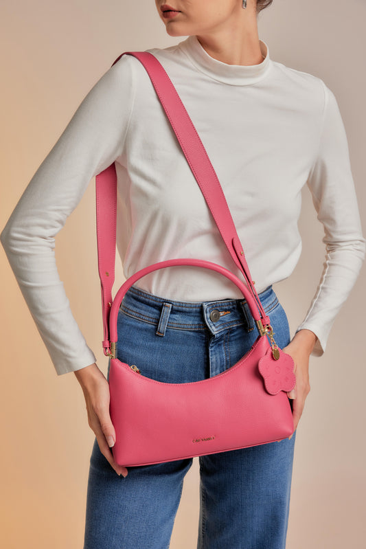 The Iconic Leather Bag - Begonia Pink