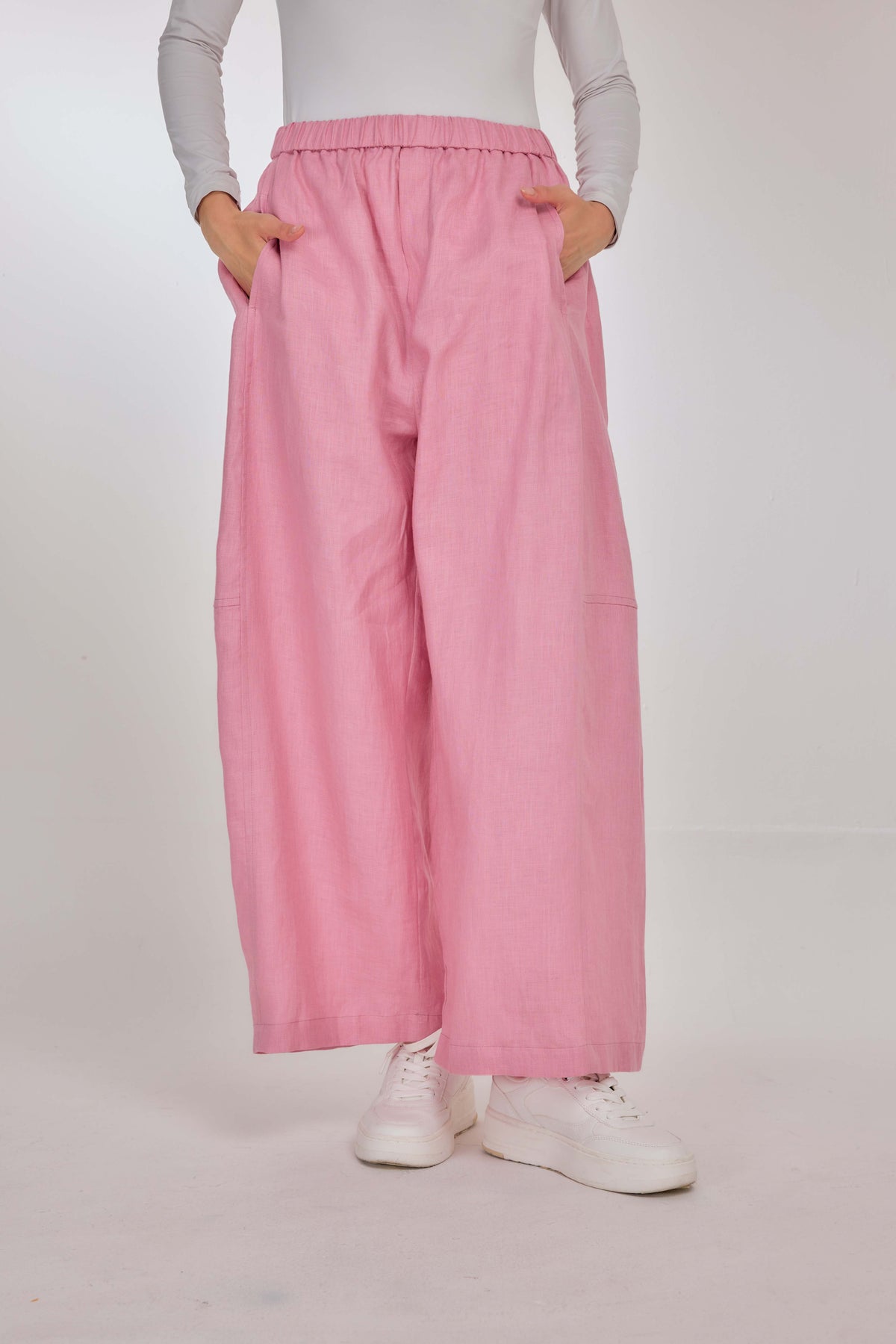 06 - Bubblegum - Pure Hemp Linen Roamer Pants