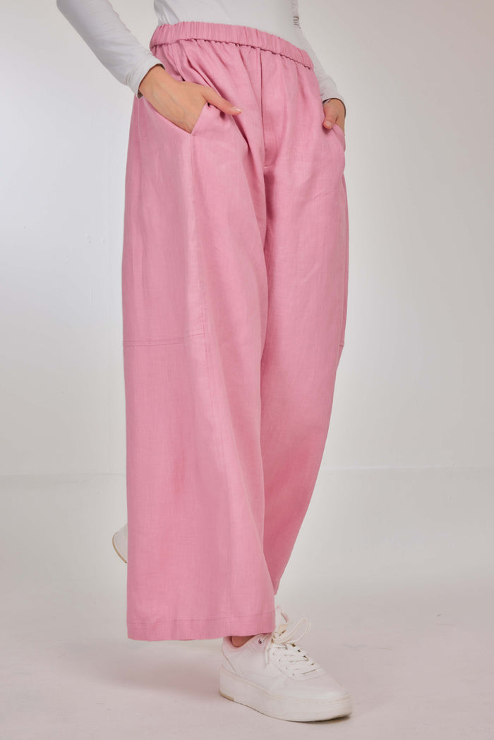 06 - Bubblegum - Pure Hemp Linen Roamer Pants