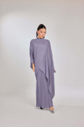 01 - Heirloom Lilac - Chanela Full Sleeve Kurung with Pleated Skirt Set