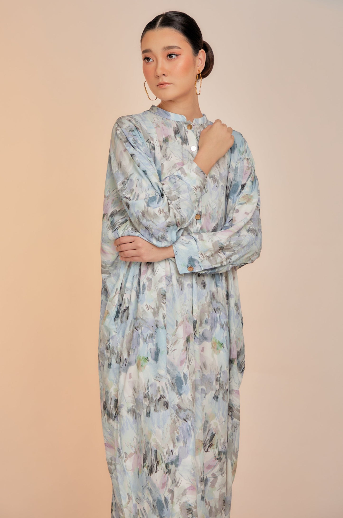 Akira Rayon Dress in Lily Valley II