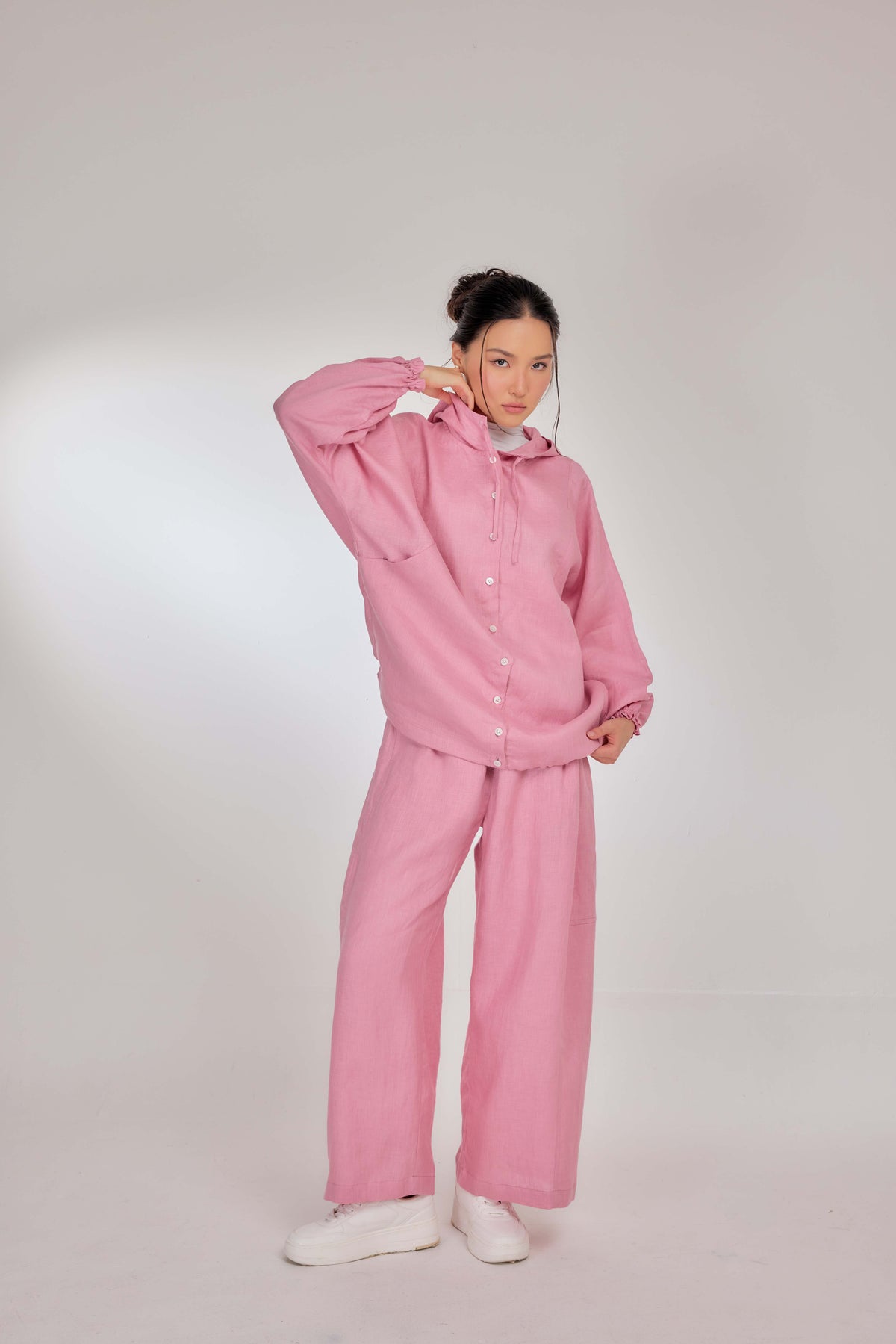 06 - Bubblegum - Pure Hemp Linen Roamer Pants