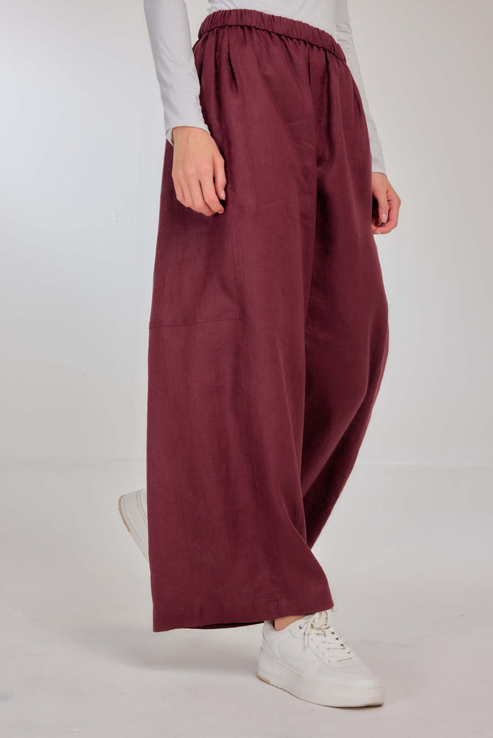 07 - Crimson - Pure Hemp Linen Roamer Pants