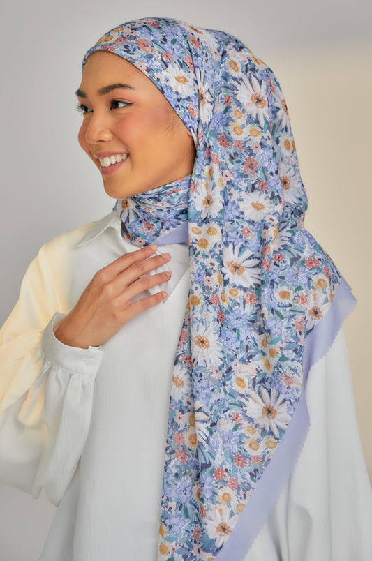 Spring Daisies Cotton Voile Scarves - Caftanist