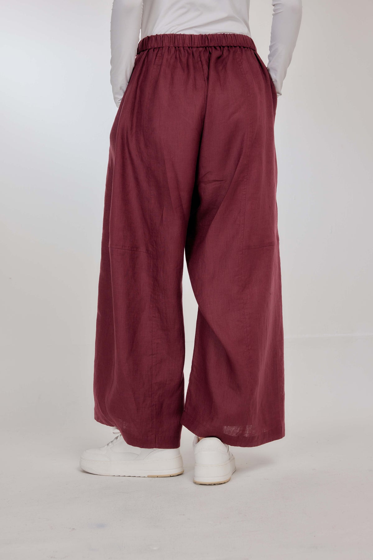 07 - Crimson - Pure Hemp Linen Roamer Pants