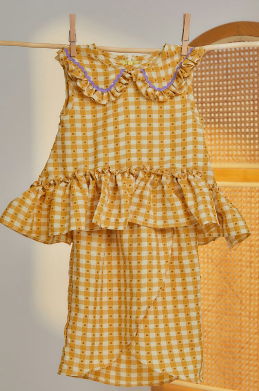 Kids - Gingham Set in Buttercup