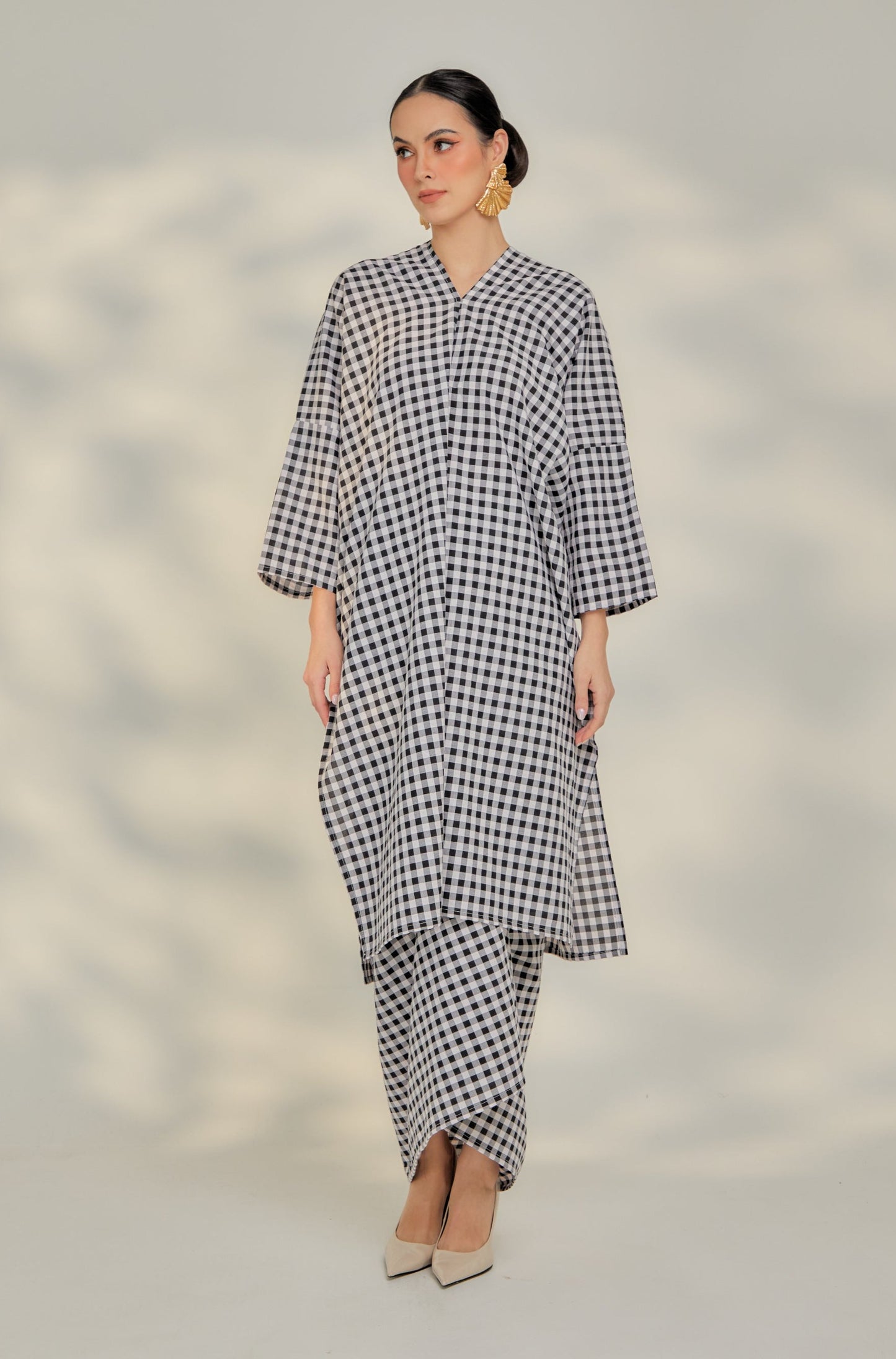 Nerida Cotton Gingham Two-Piece Set