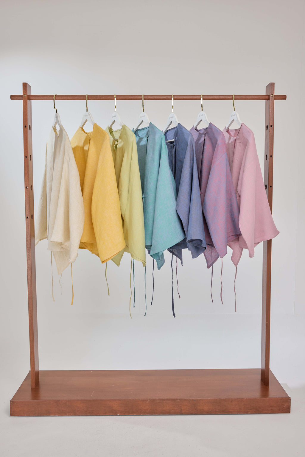 01 - Custard Cream - Mélange Pure Linen Wrap Top