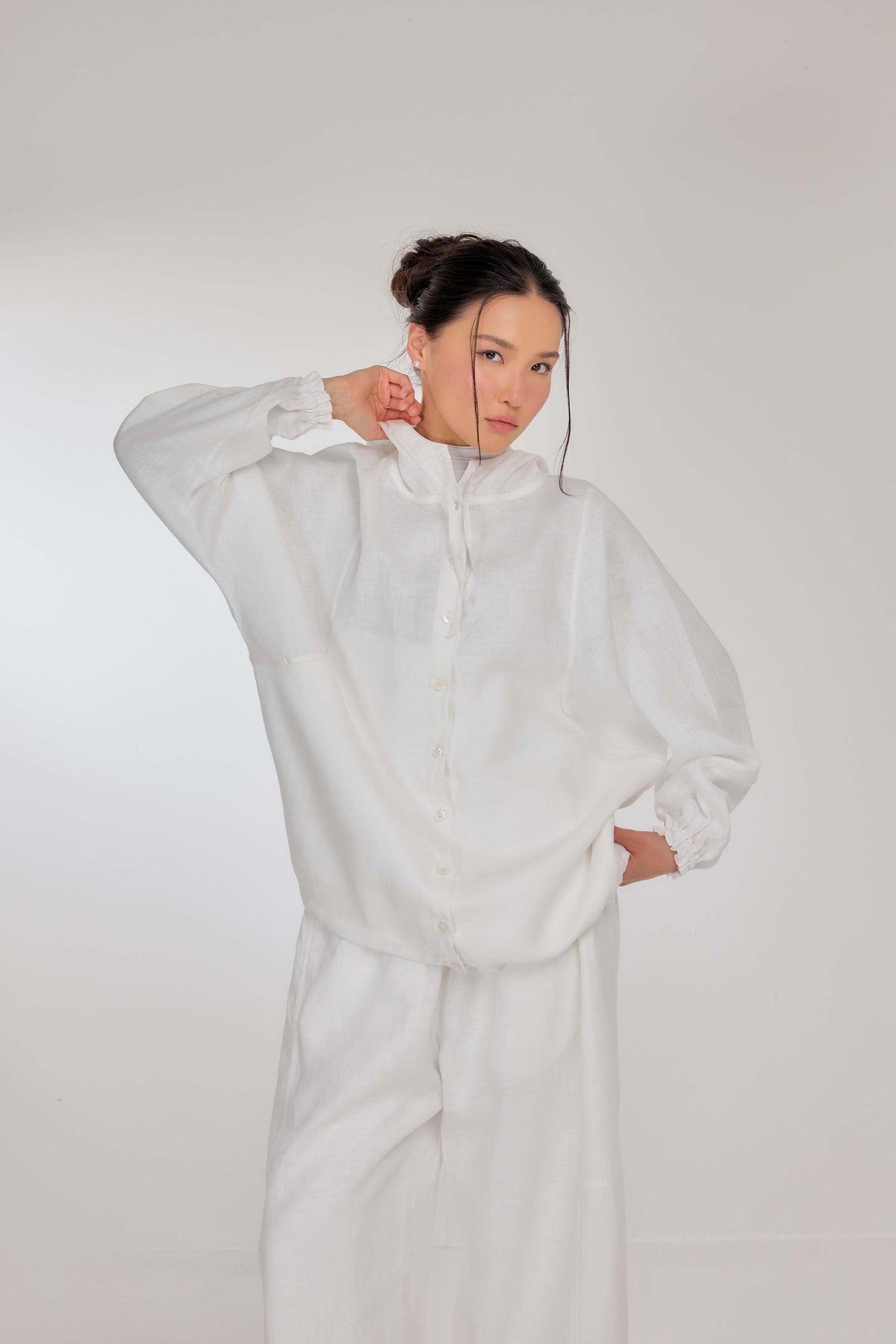 08 - Purity - Pure Hemp Linen Button-Up Hooded Jacket