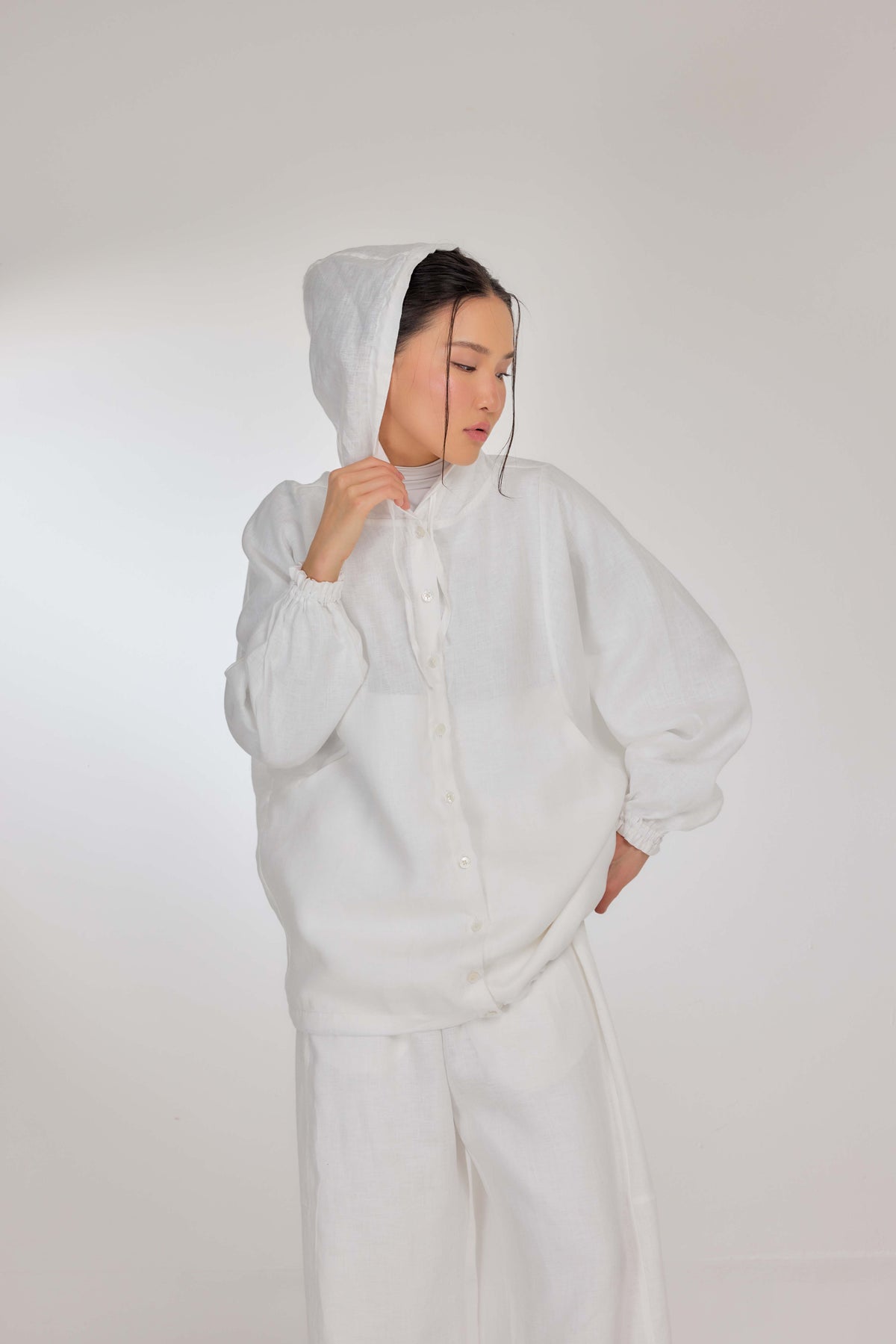 08 - Purity - Pure Hemp Linen Button-Up Hooded Jacket