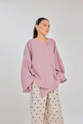 07 - Ballerina - Mélange Pure Linen Wrap Top