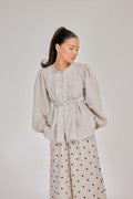 11 - The Daydream Tie-Waist Pure Linen Top in Natural Flax