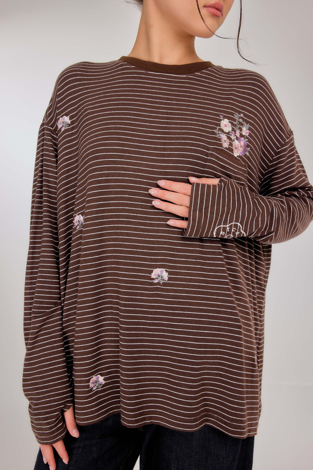 Embroidered Jardin Marinière Striped Two-Piece - Tiramisu