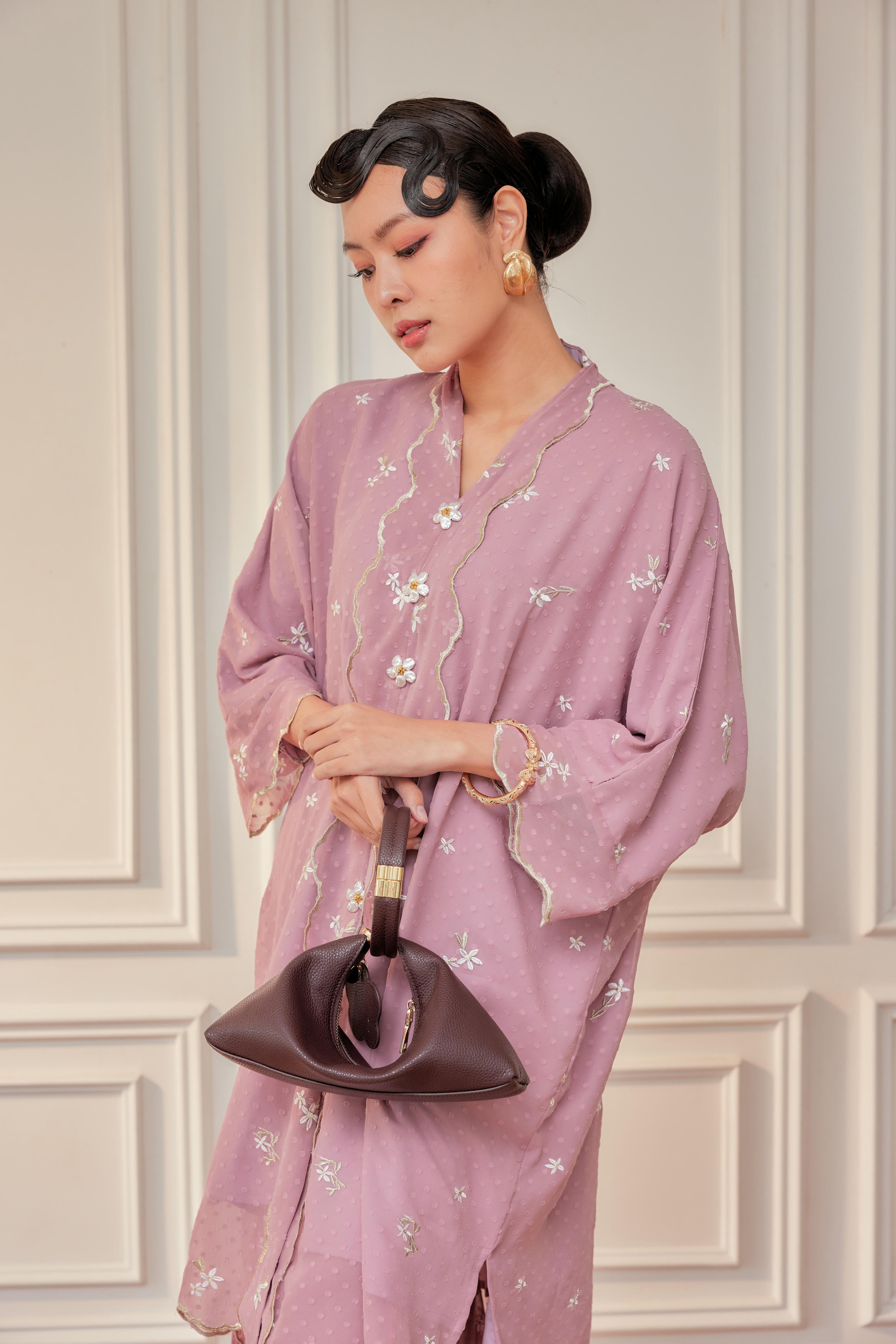 Champaka Embroidered Kebarung (Fully Lined) Set