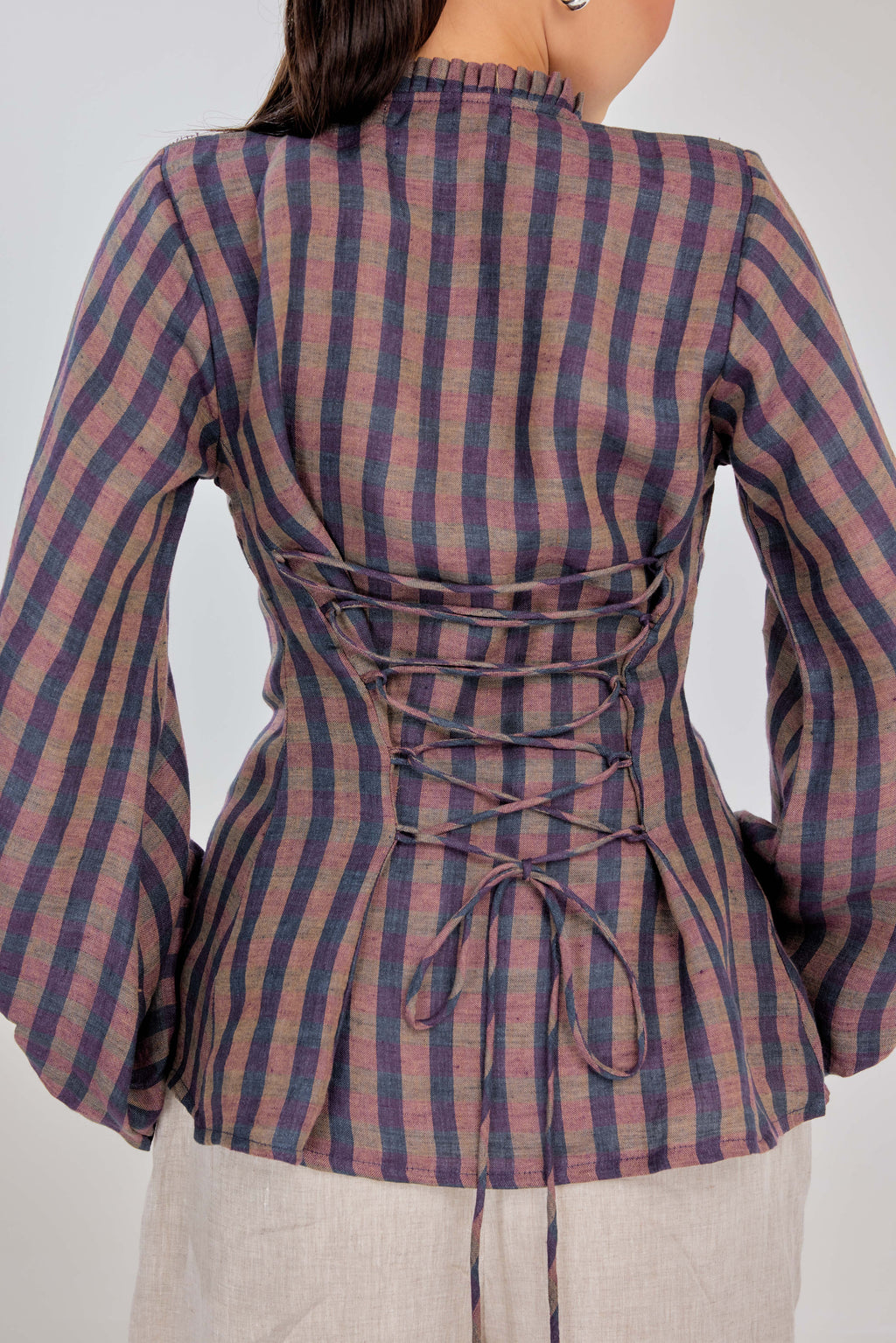 02 - Pageant Blue - Grand Tralala Pure Linen Shirt With Mother Of Pearl Buttons