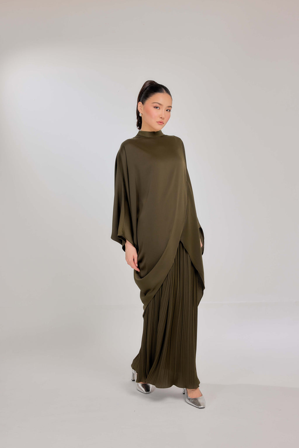 04 - Olivienne - Chanela Full Sleeve Kurung with Pleated Skirt Set