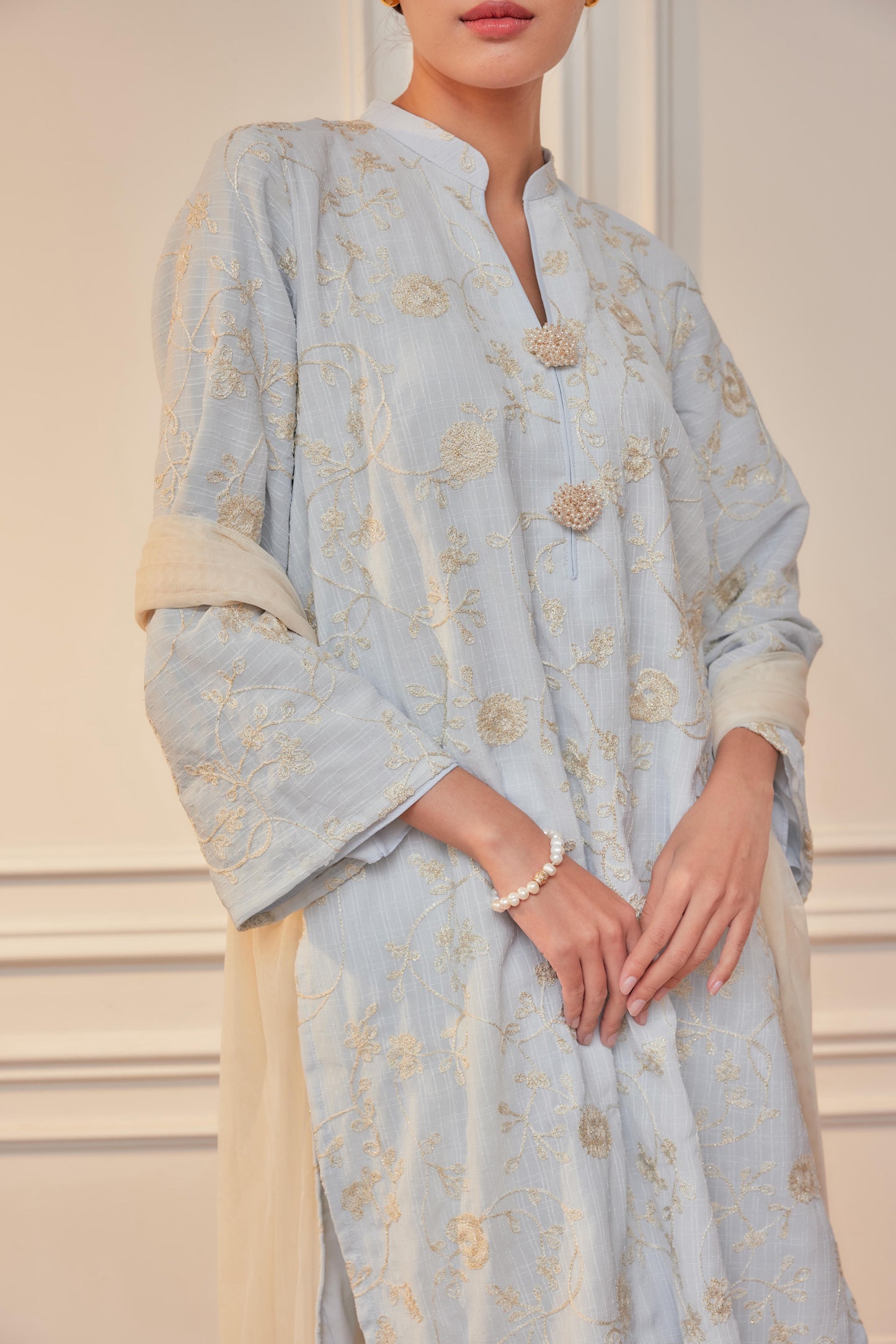 Nelissa Embroidered Kurung (Full Lining)