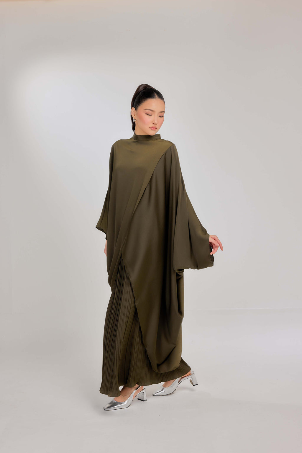 04 - Olivienne - Chanela Full Sleeve Kurung with Pleated Skirt Set
