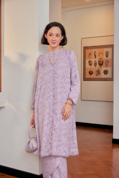 Dewita Jacquard Lace Kebarung with Front Buttons Set (Fully Lined)