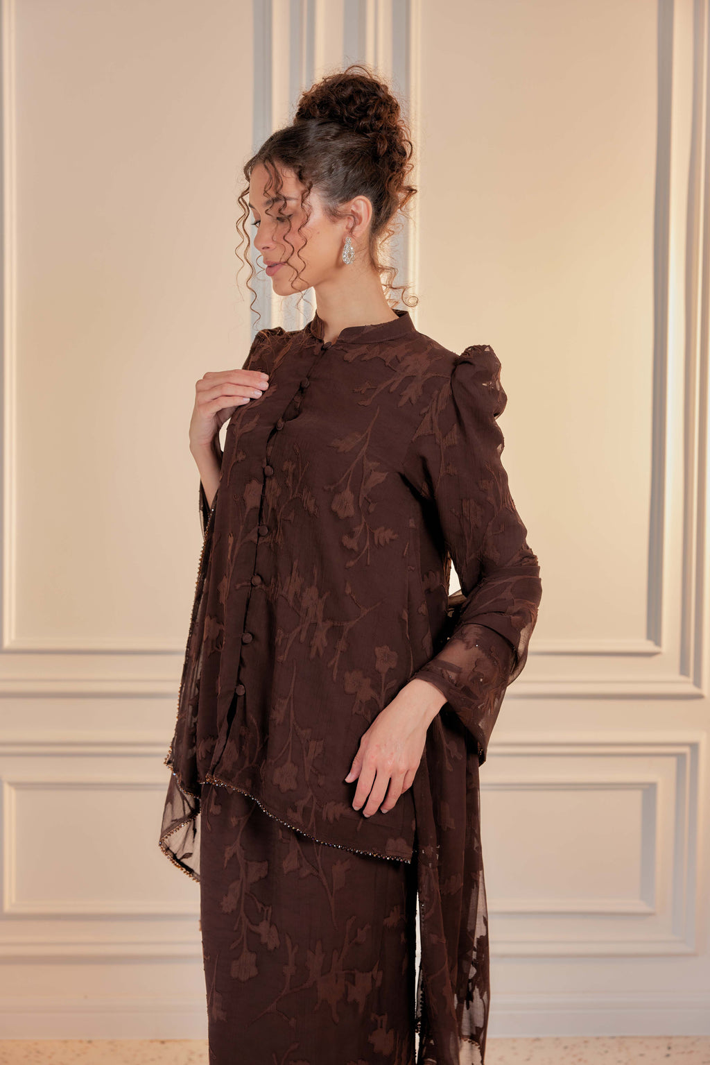 Indah Pelangi Kebarung in Cendana Perang – The Beaded Edition, Fully Lined