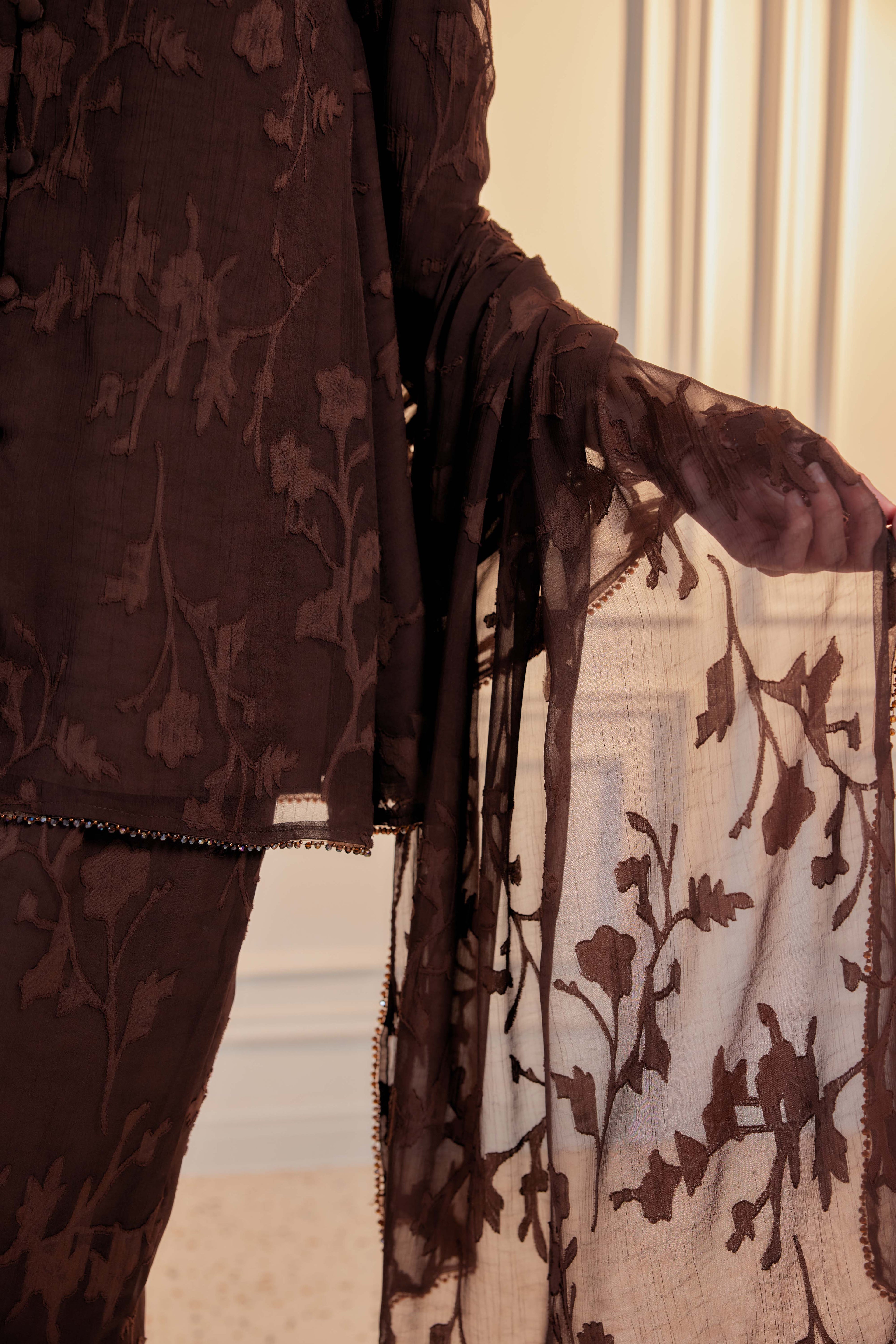 Indah Pelangi Kebarung in Cendana Perang – The Beaded Edition, Fully Lined