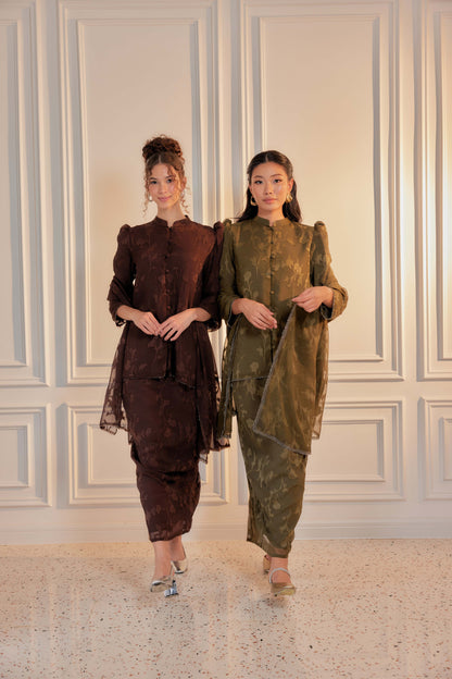 Indah Pelangi Kebarung in Cendana Perang – The Beaded Edition, Fully Lined