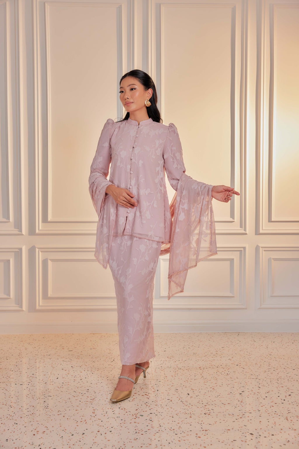 Indah Pelangi Kebarung in Jambu Air – The Beaded Edition, Fully Lined