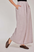 03 - Relaxed Barrel Pure Mélange Linen Pants in Mauve Pearl