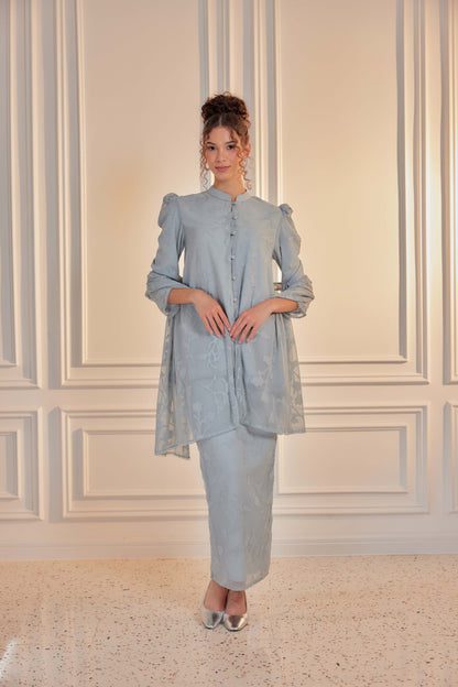 Indah Pelangi Kebarung in Bayu Biru – The Beaded Edition, Fully Lined